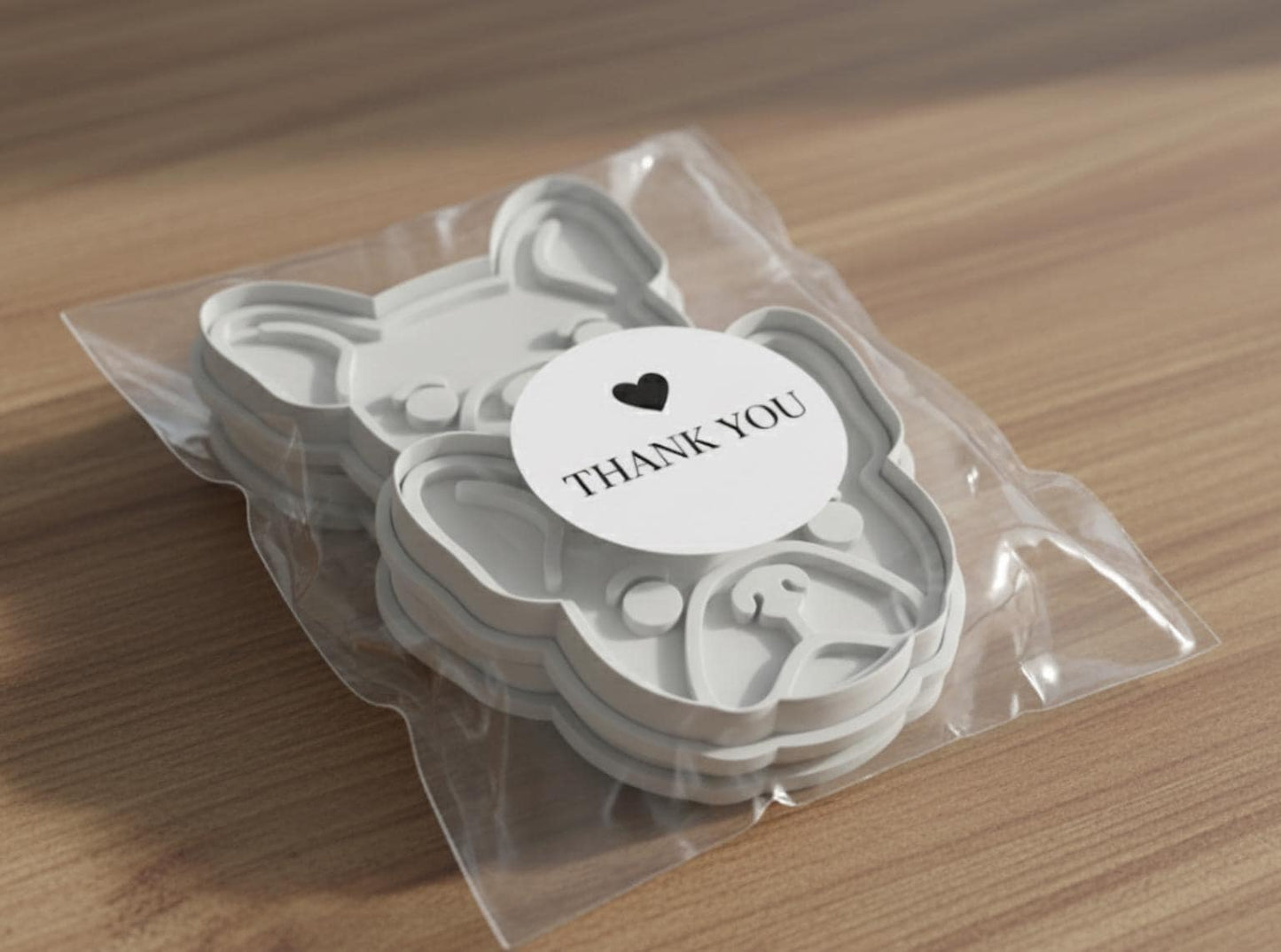 Tagliabiscotti Bulldog Francese — timbro a tema cane