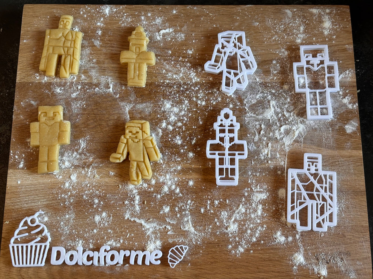 Minecraft Cookie Cutters w/ Stamps