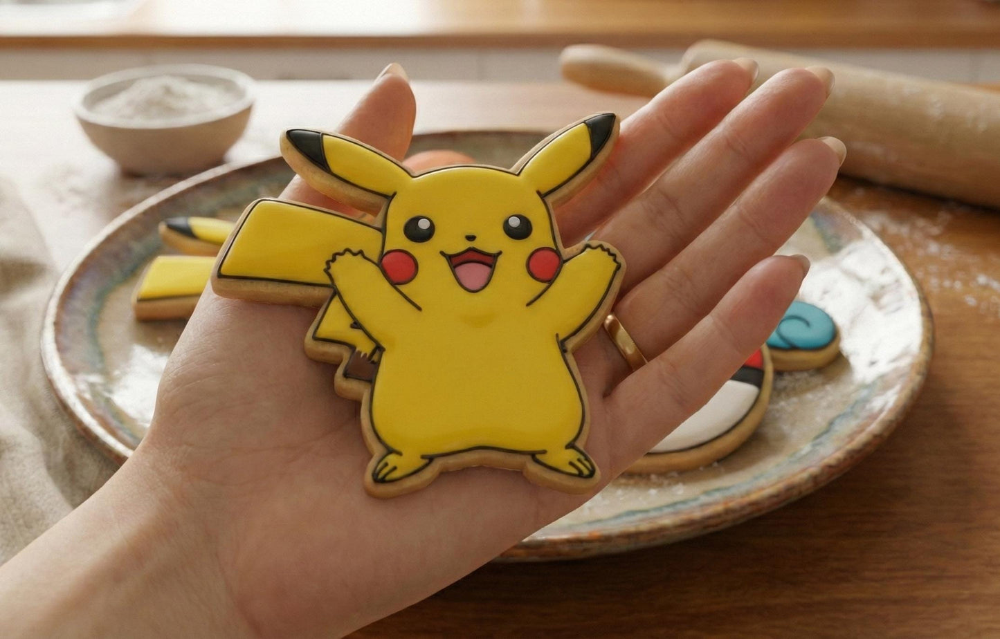 Set di formine per biscotti Pokémon — 5 pezzi, timbri per feste e compleanni