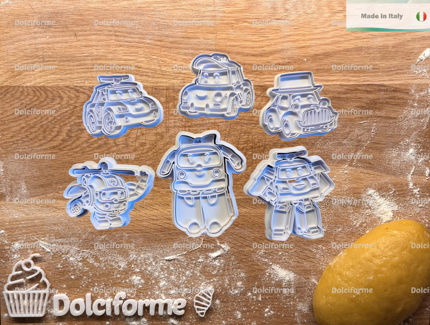 Set di formine per biscotti Robocar Poli — festa compleanno bambini