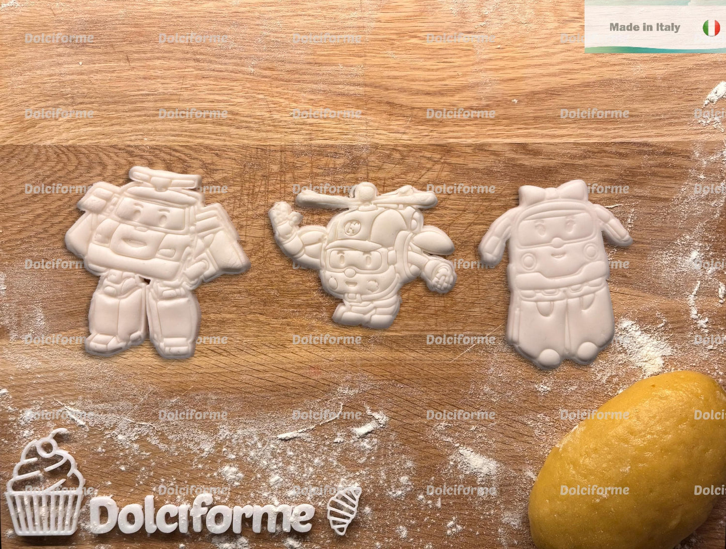 Set di formine per biscotti Robocar Poli — festa compleanno bambini