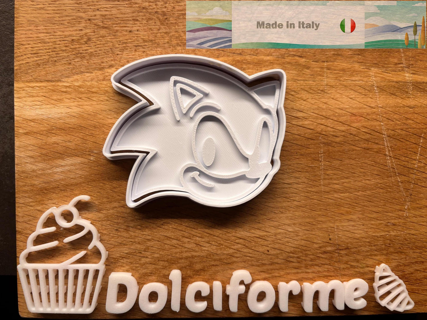 Set 6 formine per biscotti Sonic — tema videogioco, compleanno bambini