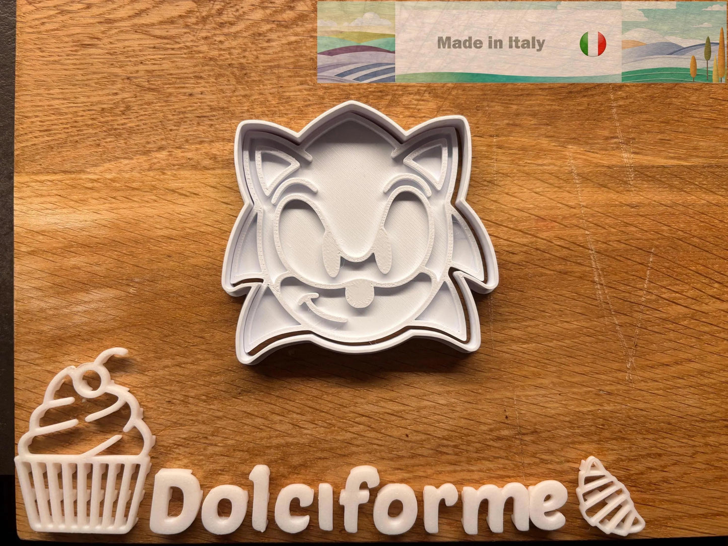 Set 6 formine per biscotti Sonic — tema videogioco, compleanno bambini