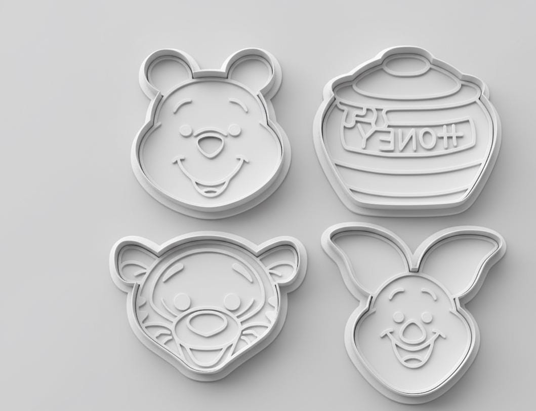 Set di 5 formine per biscotti Winnie the Pooh — Pimpi, Tigro, Ih-Oh
